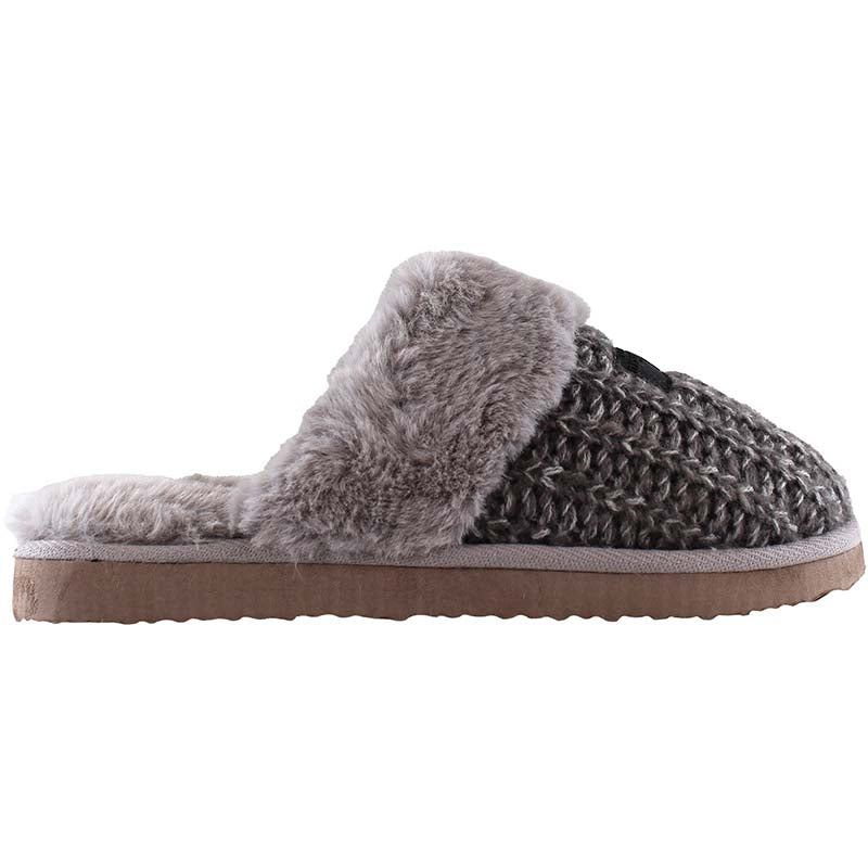 Women&#39;s Knit Flat Slipper in Grey