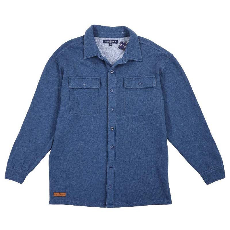 Men&#39;s Knit Shacket in Denim