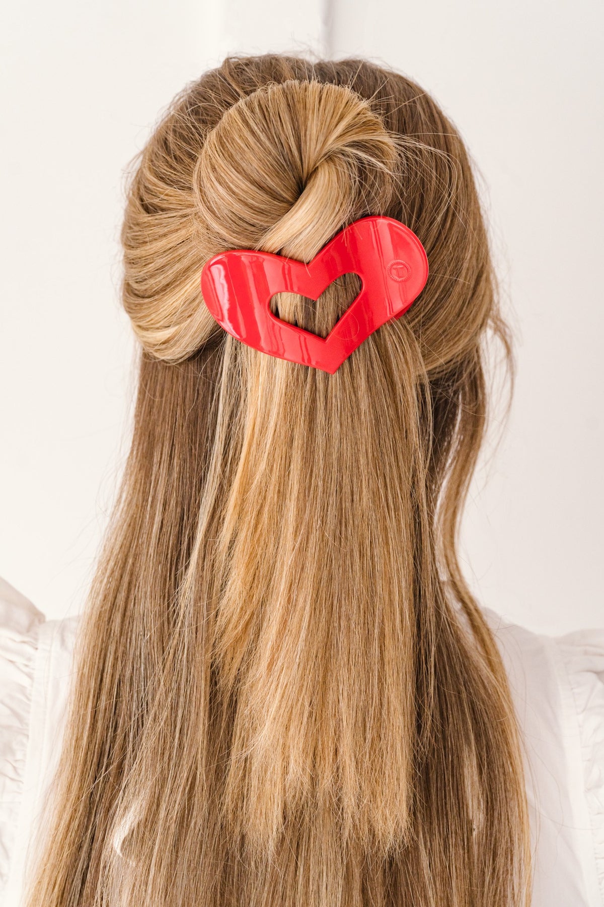 Queen of Hearts Flat Hair Clip in Red