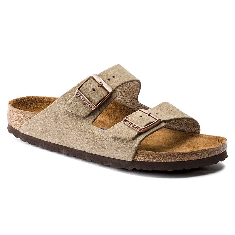 Women&#39;s Arizona Soft Footbed Sandals in Suede Taupe