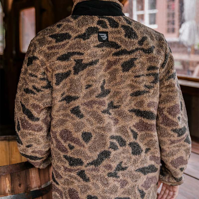 Rocky Mountain Camo Sherpa Quarter Zip Pullover