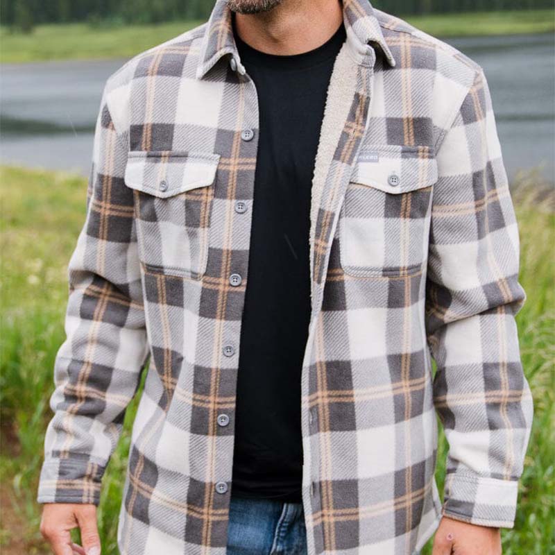 Plaid Shacket in Coyote Plaid