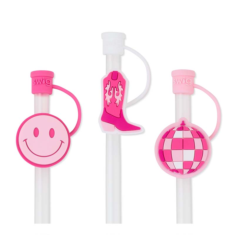 Let&#39;s Go Girls Straw Topper Set