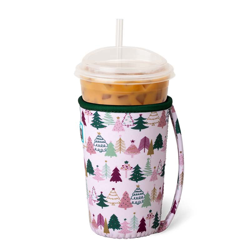 Tinseled Tree 22oz Iced Cup Coolie