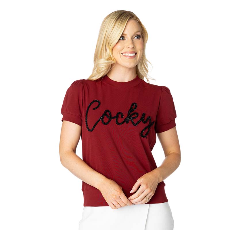 Stewart Simmons USC Glitter Script Short Sleeve T-Shirt