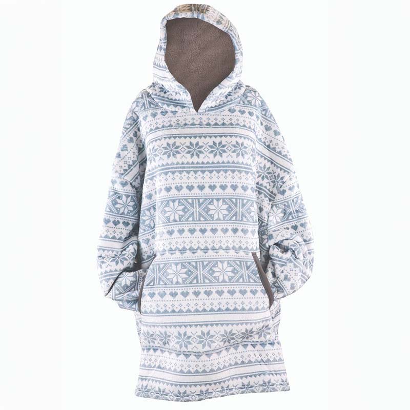 Simply Hooded Fluffie in Fairisle