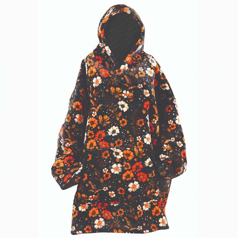 Simply Hooded Fluffie in Floral