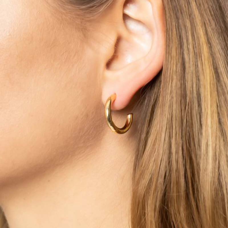 14K Gold Dipped Extra Small Hoop Earrings