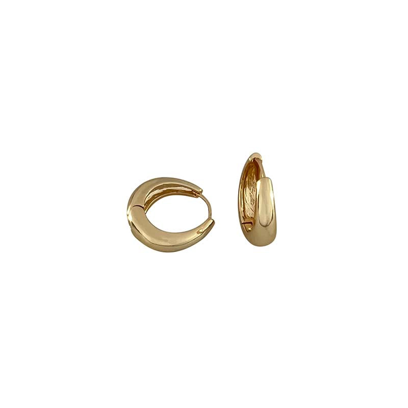 Gold Dipped Thick Huggie Earrings