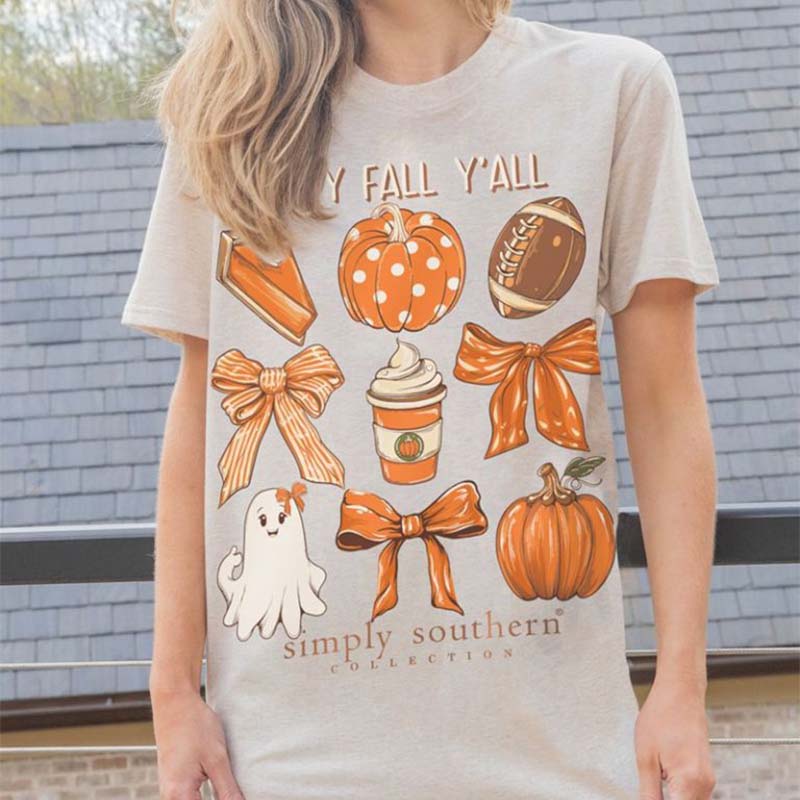 Happy Fall Y&#39;all Short Sleeve T-Shirt