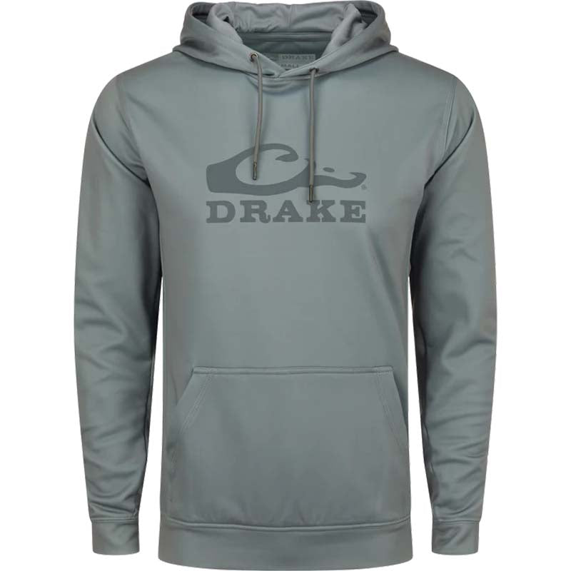 Stacked Logo Hoodie in Monument Grey