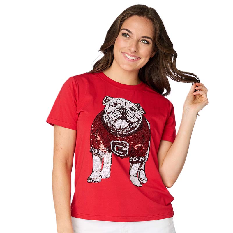 Stewart Simmons UGA Sequin Short Sleeve T-Shirt