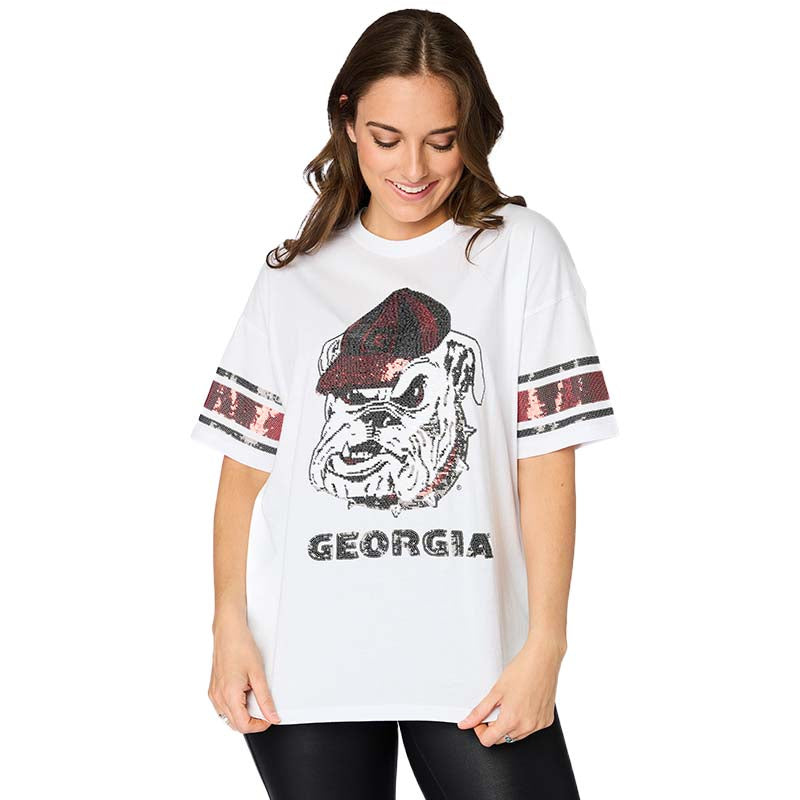 UGA Sequin Grand Short Sleeve T-Shirt