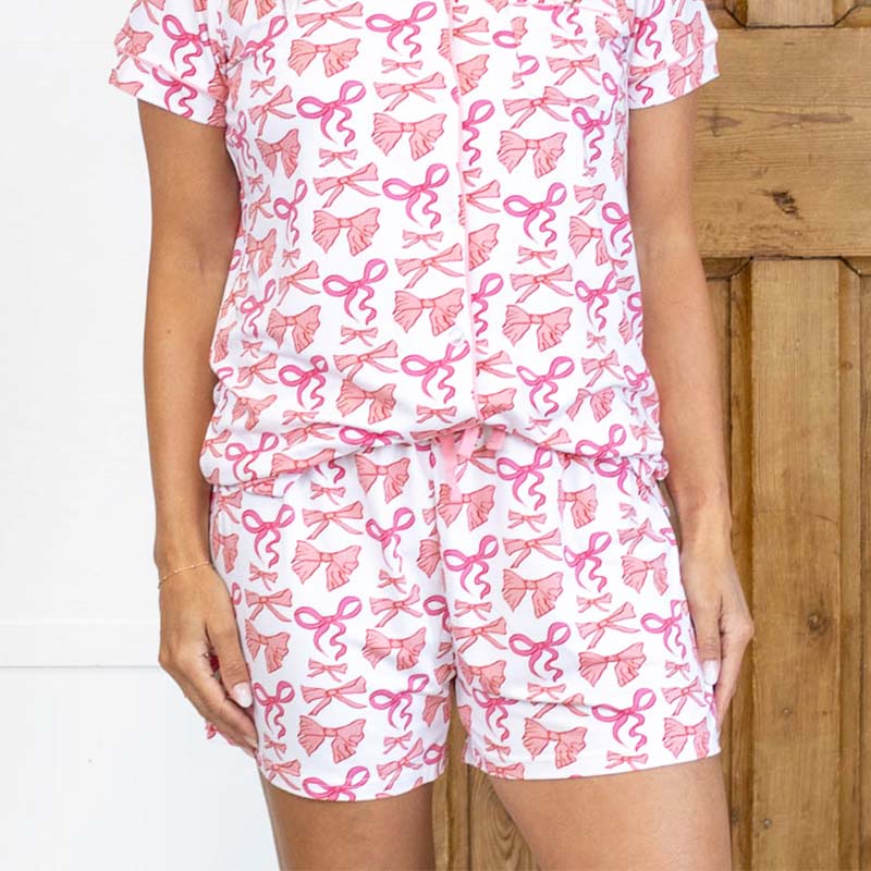 Women&#39;s Sutton Bow Pajama Shorts