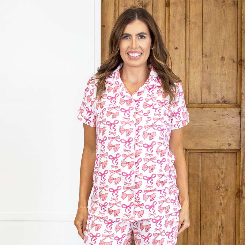 Women's Sutton Bow Pajama Shirt