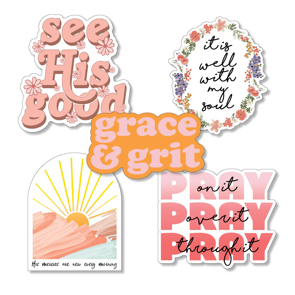 3 inch Spiritual Decal 5 Pack