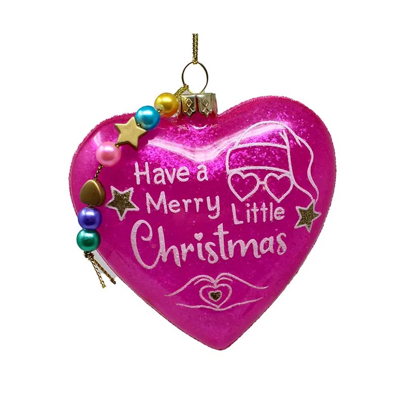 Glass Have A Merry Little Christmas Heart Ornament