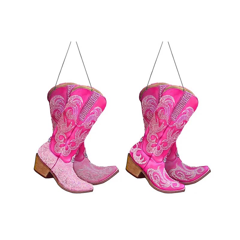 Assorted Pink Cowgirl Boots Ornament