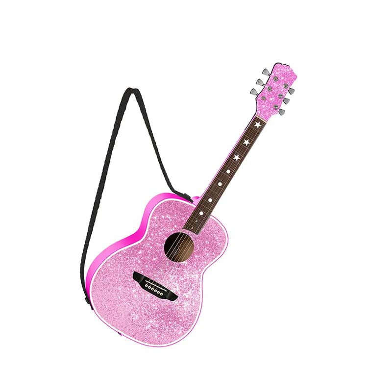 Pink Glitter Guitar Ornament