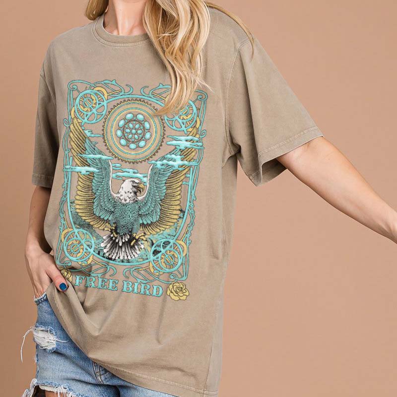 Western Eagle Puff Short Sleeve T-Shirt