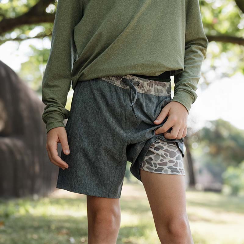 Toddler Athletic Shorts in Grizzly Grey