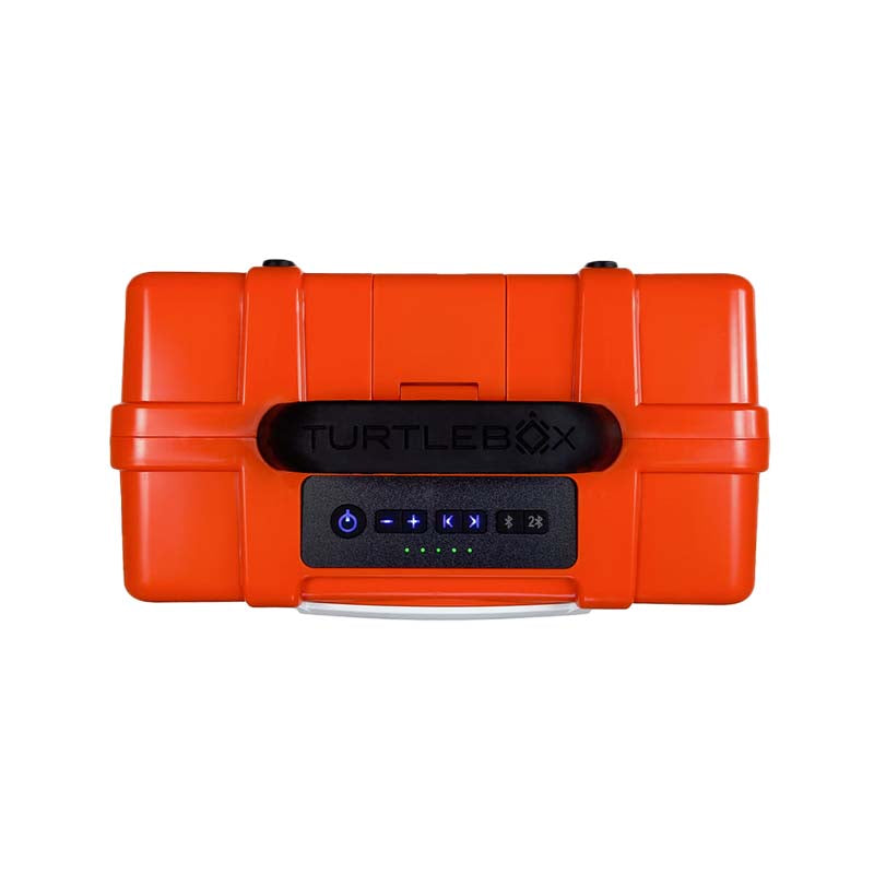 Top view of TurtleBox Gen 2 Orange Portable Speaker