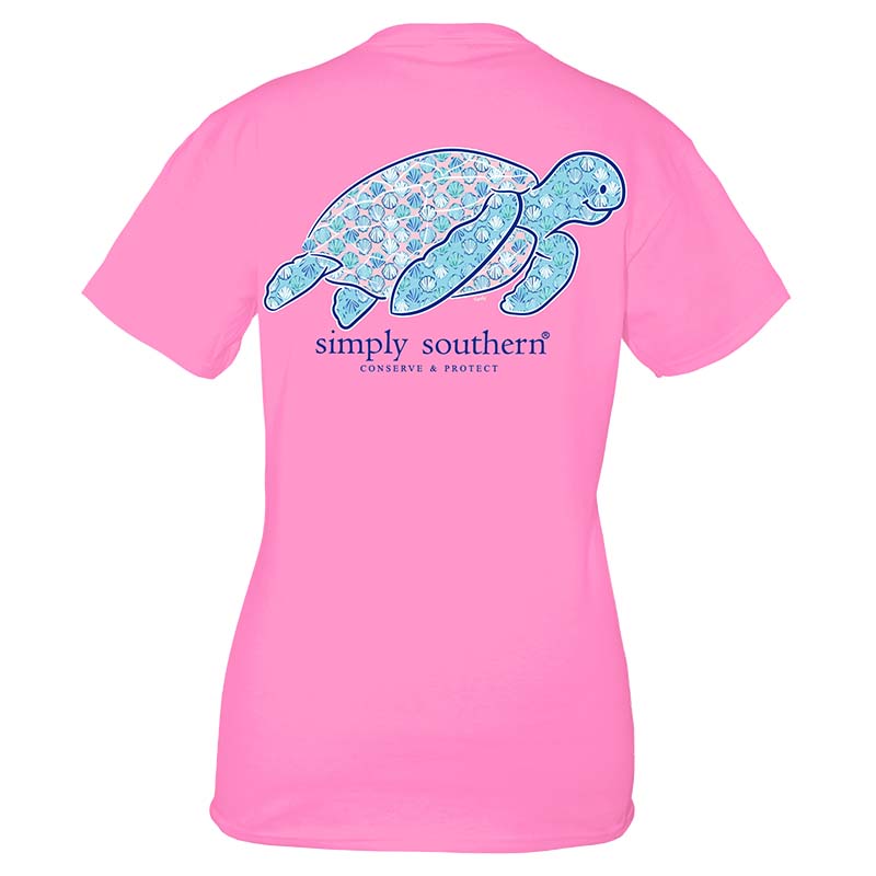 Turtle Tracking Preppy Print Short Sleeve T-Shirt