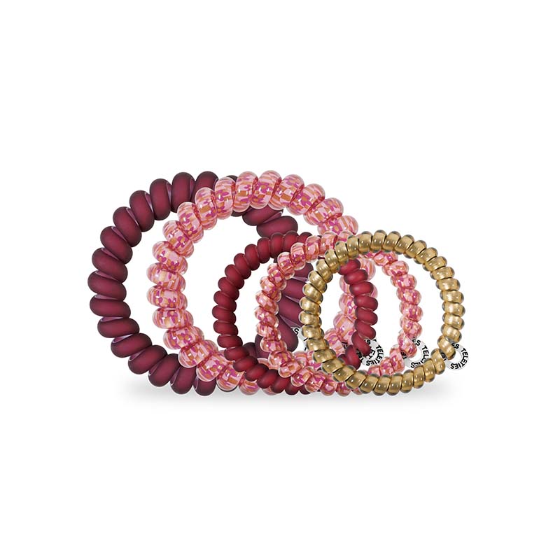 Burgundy Bliss Small and Large Hair Tie 5 Pack