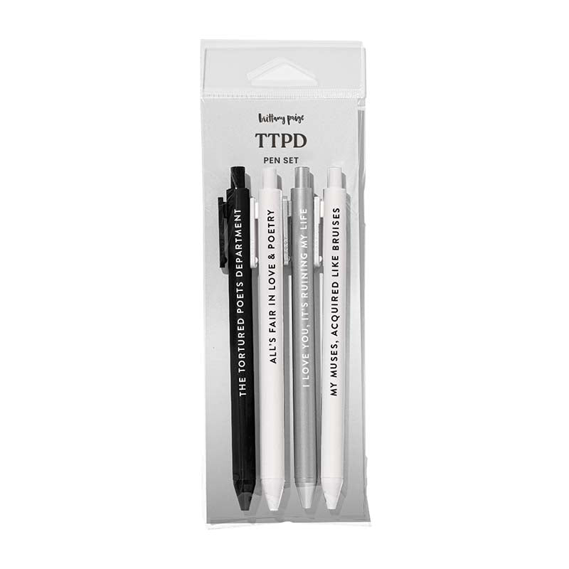 Tortured Poets 4 Pack Pen Set