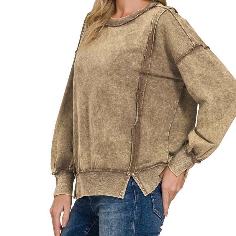 Lounge Crewneck Sweatshirt in Mocha