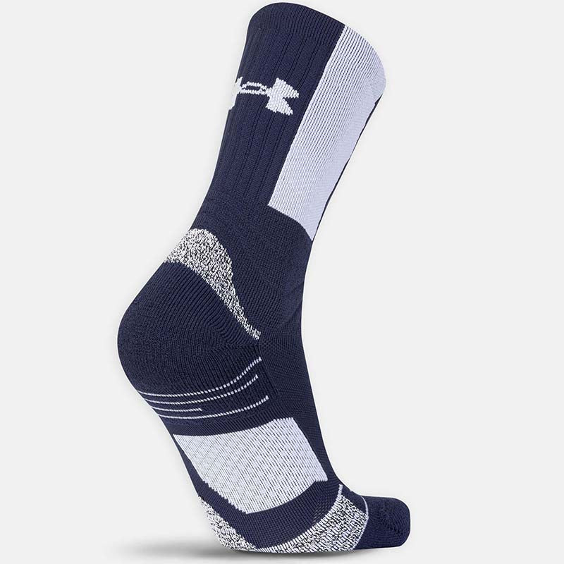 Back shot of Under Armour Auburn Play Socks in Navy