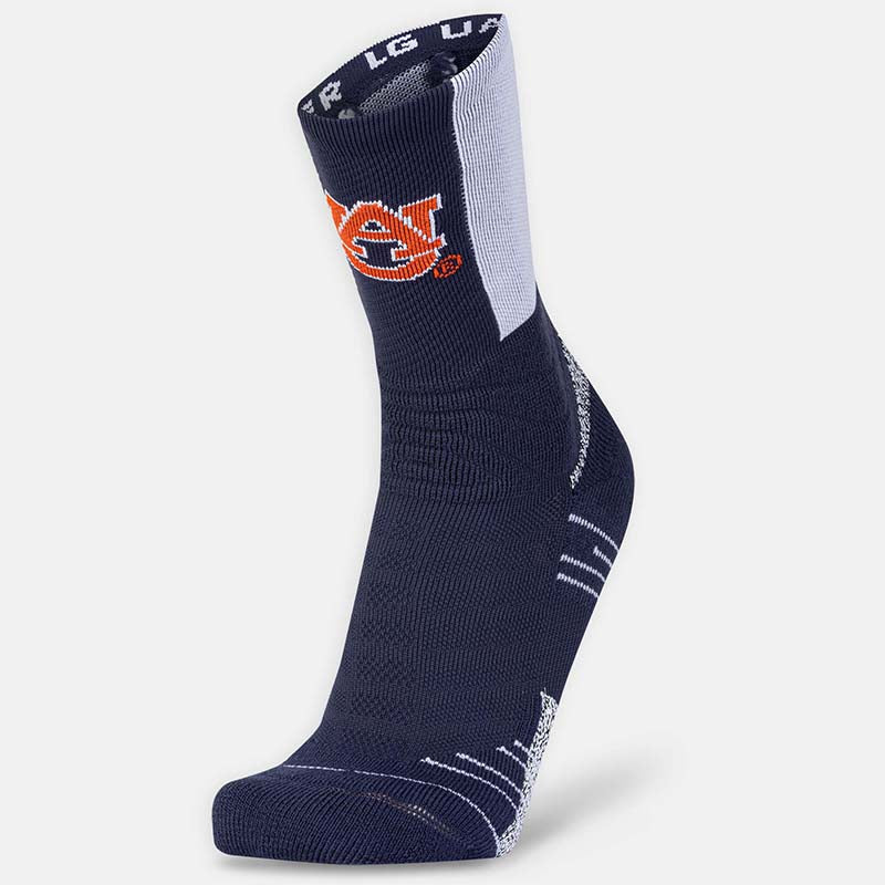 Front shot of Under Armour Auburn Play Socks in Navy