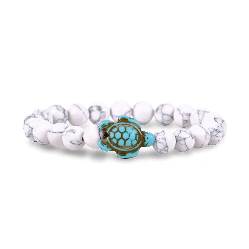 The Journey Turtle Bracelet in White