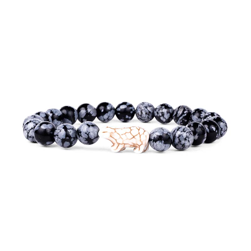 The Venture Polar Bear Bracelet in Papille Stone