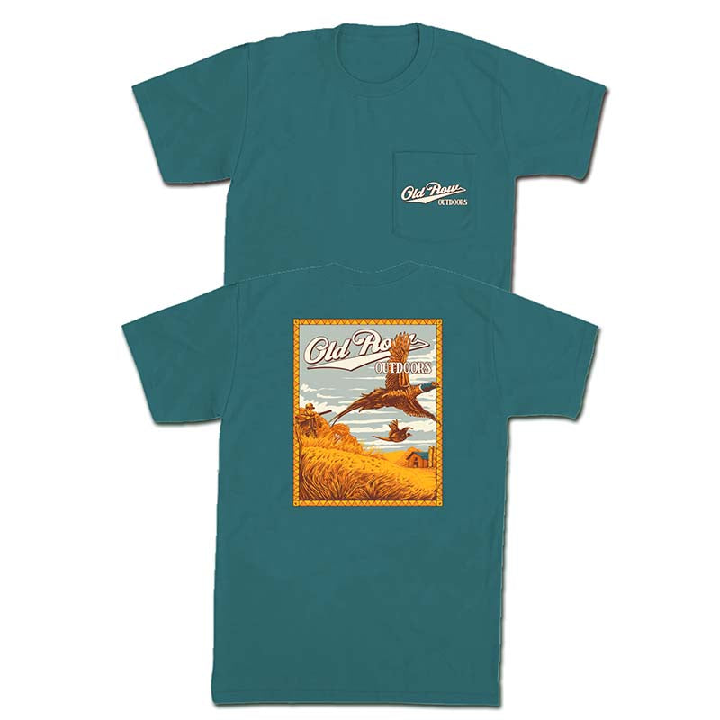 Outdoors Pheasant Hunt Short Sleeve T-Shirt in Green