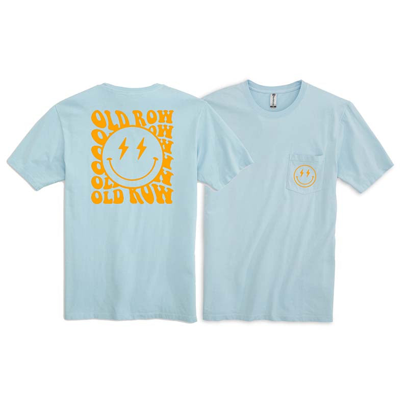 Rad Smiley Short Sleeve T-Shirt in Chambray