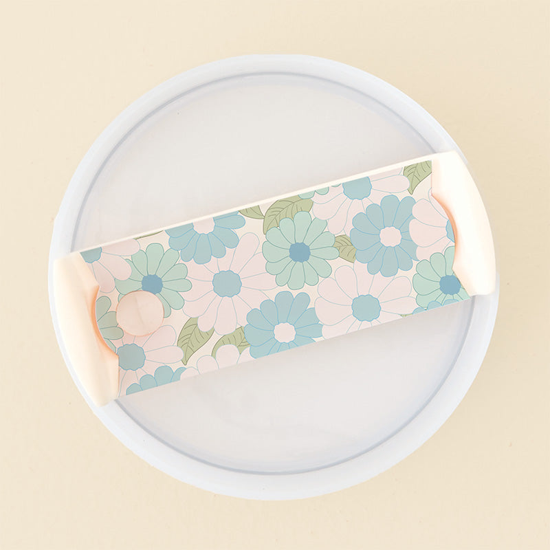 Aqua Daisy Craze Tumbler Tag