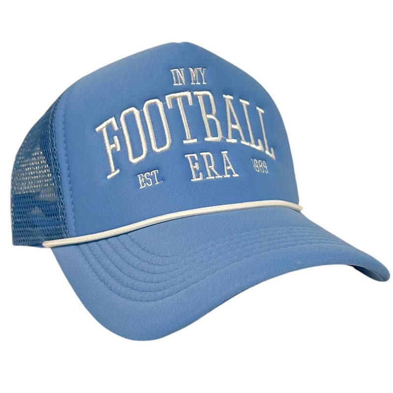 In My Football Era Trucker Hat in Light Blue