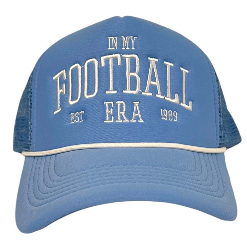 In My Football Era Trucker Hat in Light Blue