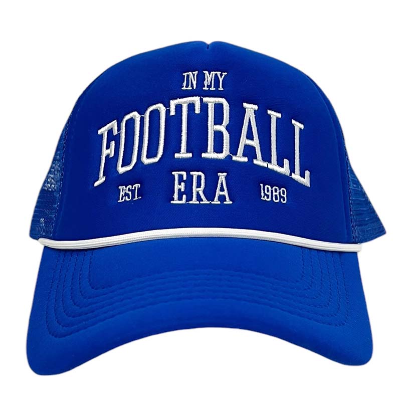 In My Football Era Trucker Hat in Royal Blue