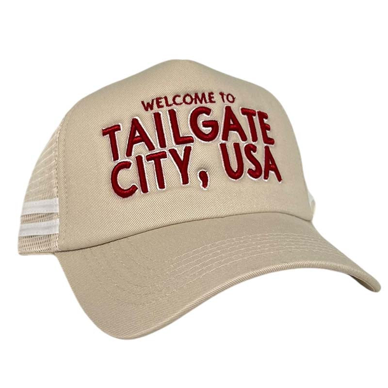 Tailgate City Trucker Hat in Burgundy