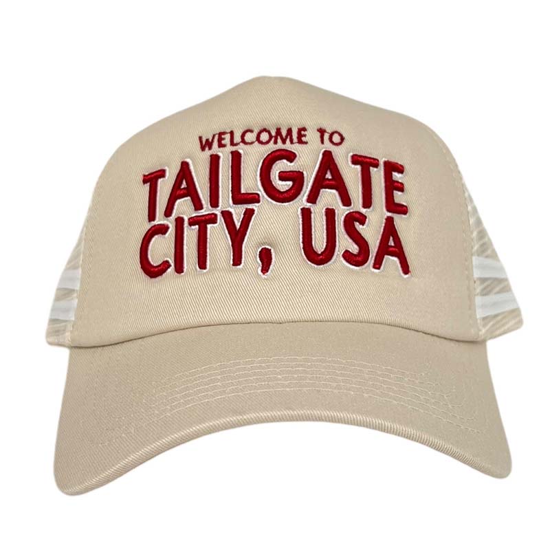 Tailgate City Trucker Hat in Burgundy