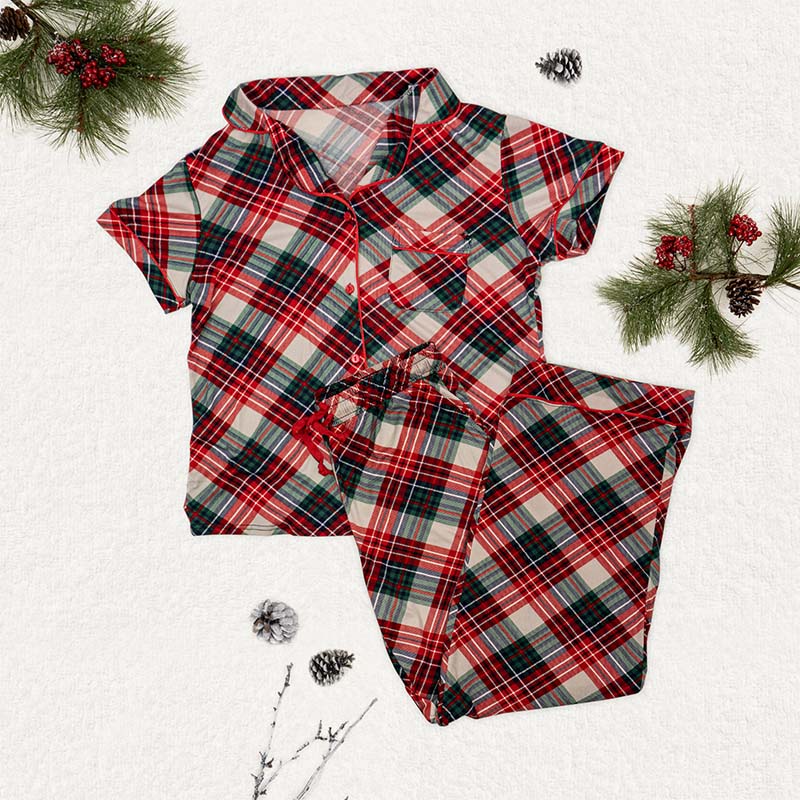 Prancer&#39;s Plaid Drawstring Pajama Pants