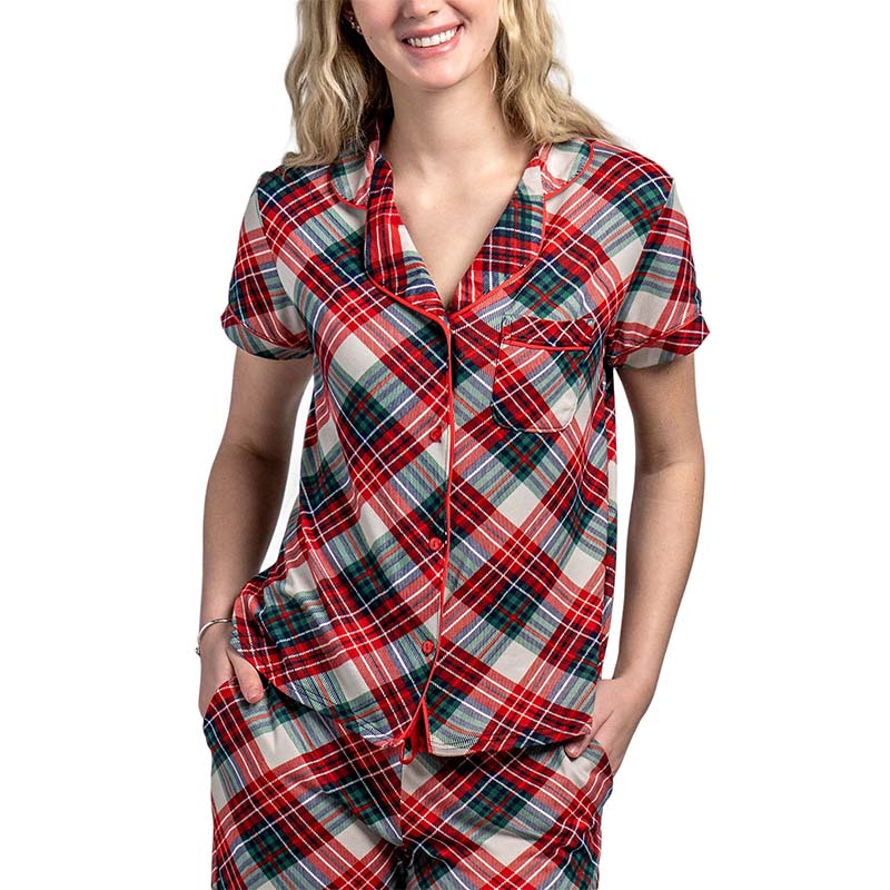 Prancer&#39;s Plaid Pajama Top