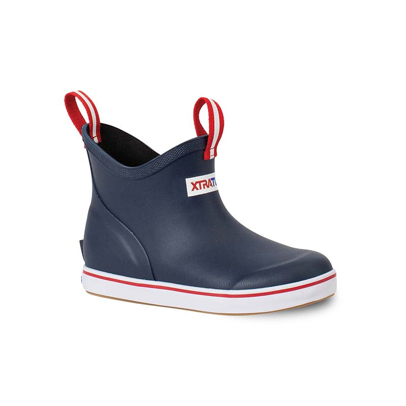 Youth Ankle Deck Boot in Navy