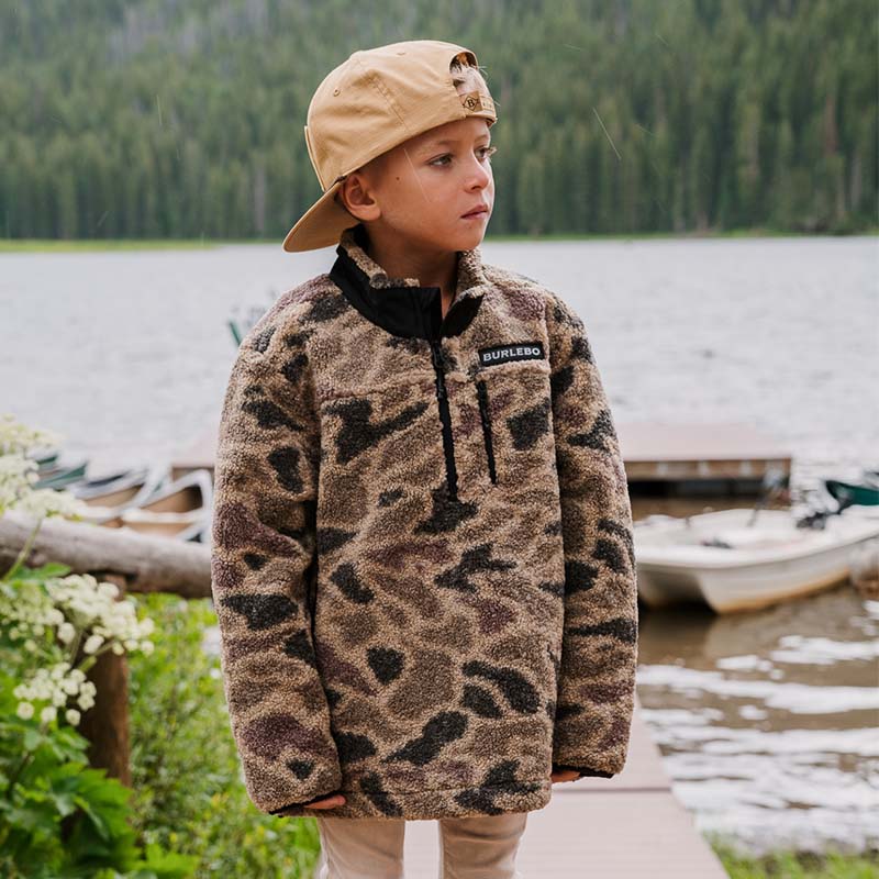 Youth Rocky Mountain Camo Quarter Zip Pullover