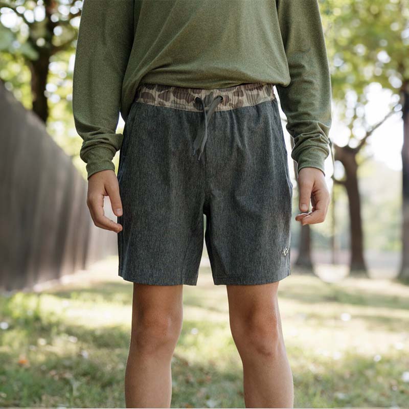 Youth Athletic Shorts in Grizzly Grey