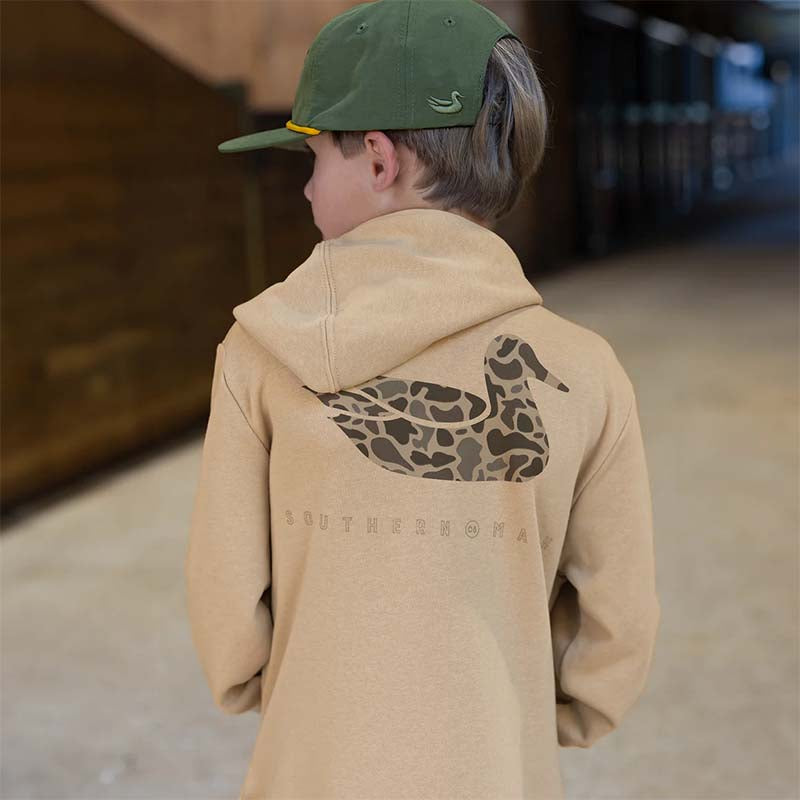 Youth Surf Duck Hoodie in Khaki