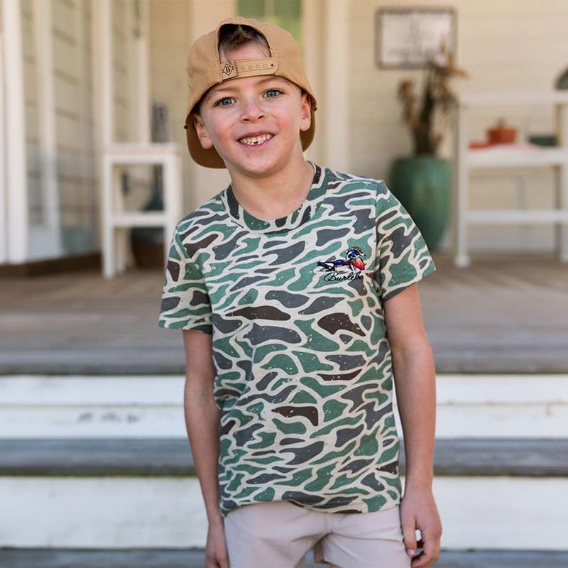 Youth Retro Duck Camo Short Sleeve T-Shirt