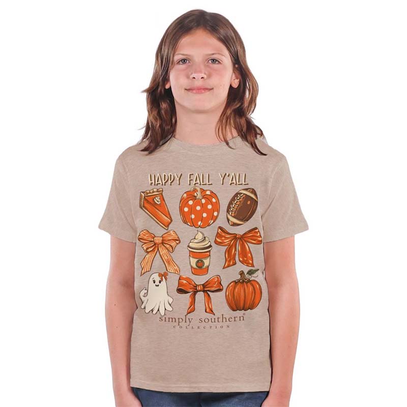 Youth Happy Fall Y&#39;all Short Sleeve T-Shirt